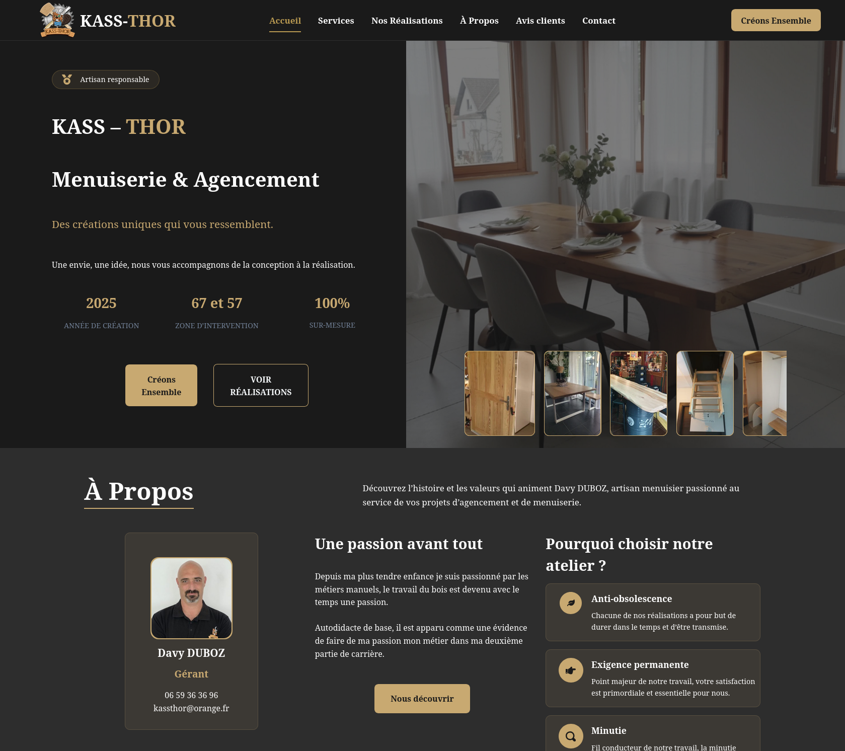 Page internet de KASS-THOR